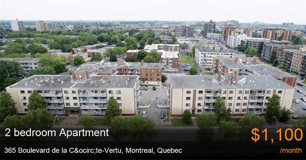 365 boulevard de la côtevertu, montreal Apartment for Rent