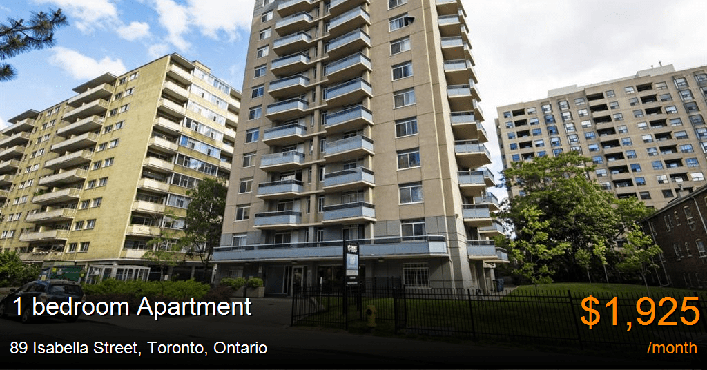 89 isabella street, toronto Apartment for Rent
