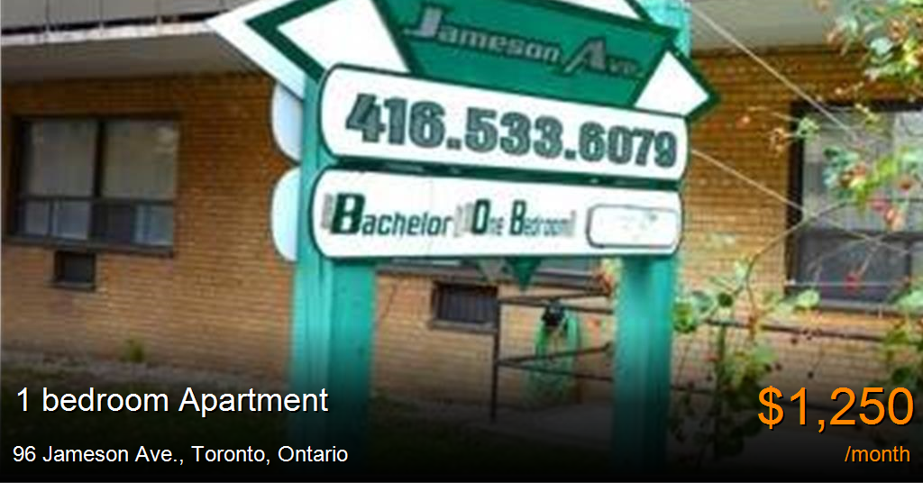 96 jameson ave., toronto Apartment for Rent