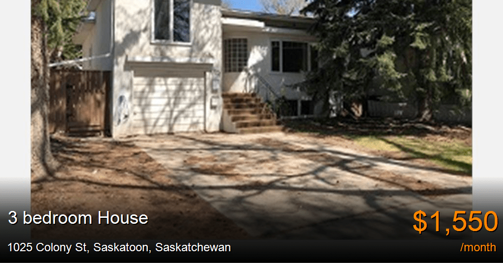 1025 colony st, saskatoon House for Rent