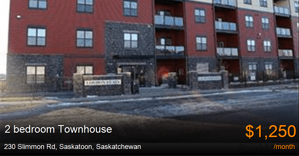 230 slimmon rd, saskatoon Townhouse for Rent