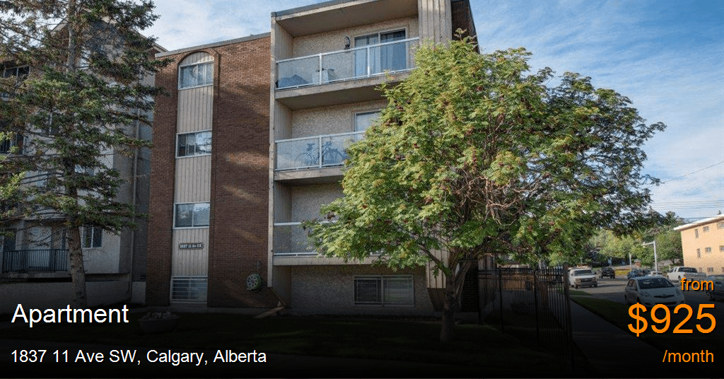 Apartment for rent 1837 11 ave sw Calgary