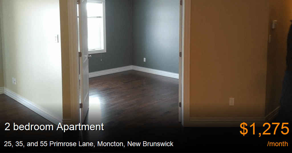 25, 35, and 55 primrose lane, moncton Apartment for Rent