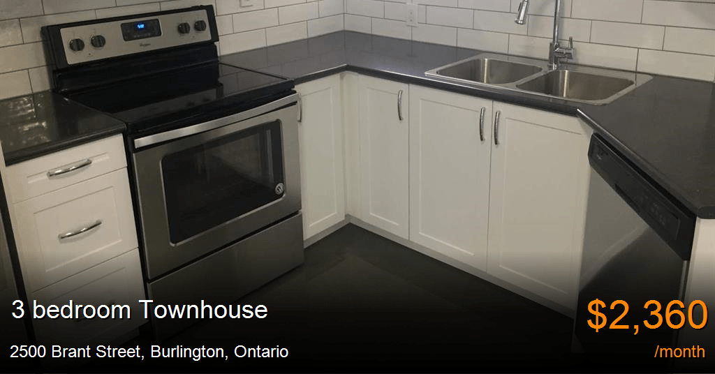 2500 brant street, burlington Townhouse for Rent