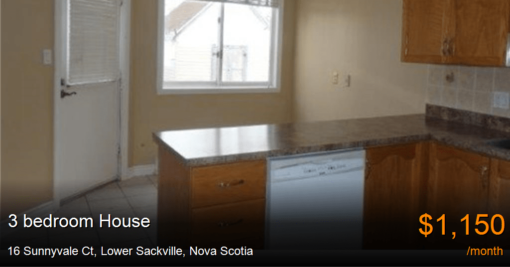16 sunnyvale ct, lower sackville House for Rent