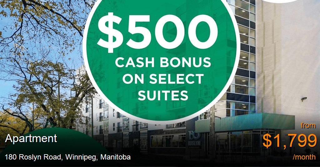 180 roslyn road, winnipeg Apartment for Rent