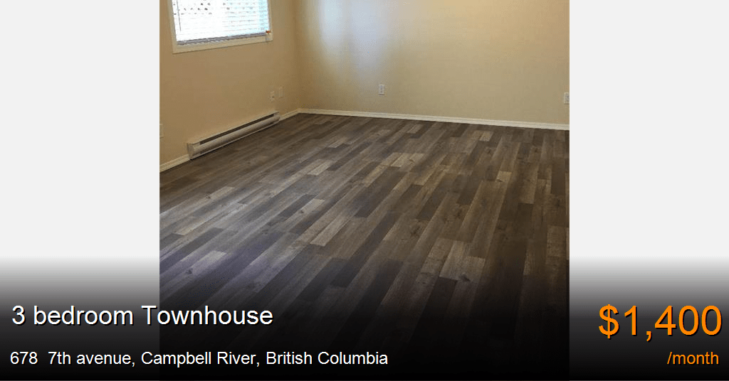 678 7th avenue, campbell river Townhouse for Rent