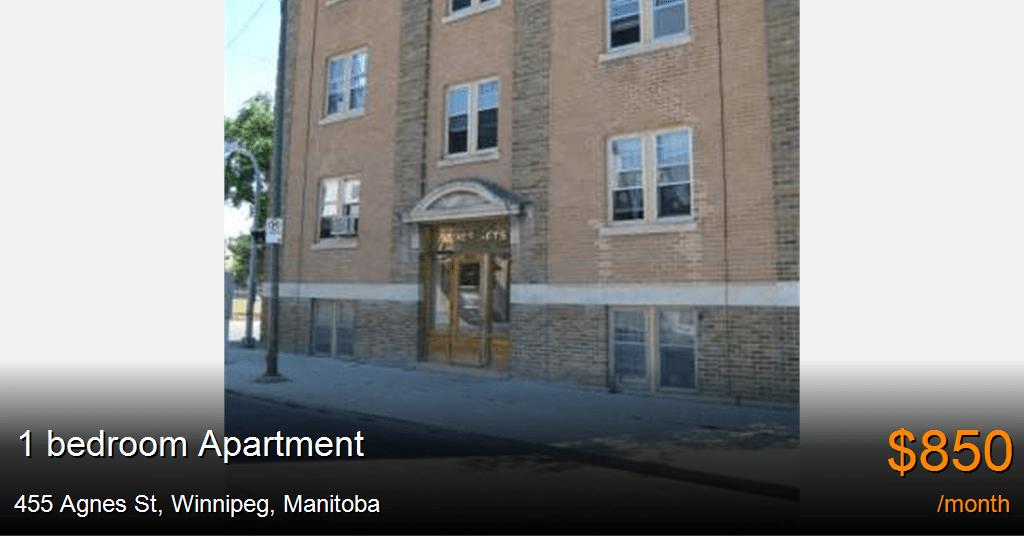 455 agnes st, winnipeg Apartment for Rent