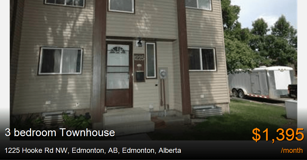 1225 hooke rd nw, edmonton, ab, edmonton Townhouse for Rent