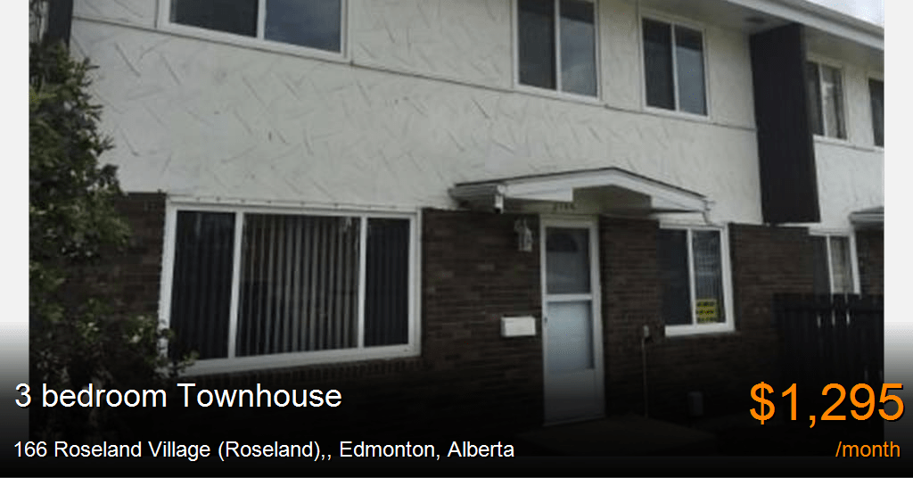 166 roseland village (roseland),, edmonton Townhouse for Rent