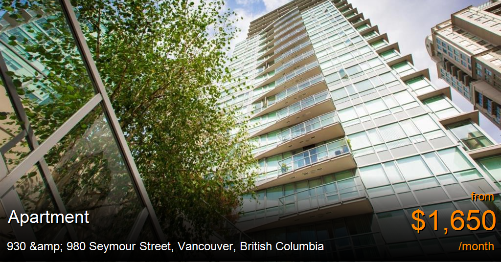 930 & 980 seymour street, vancouver Apartment for Rent