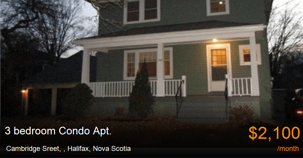 cambridge sreet,, halifax Condo Apt. for Rent