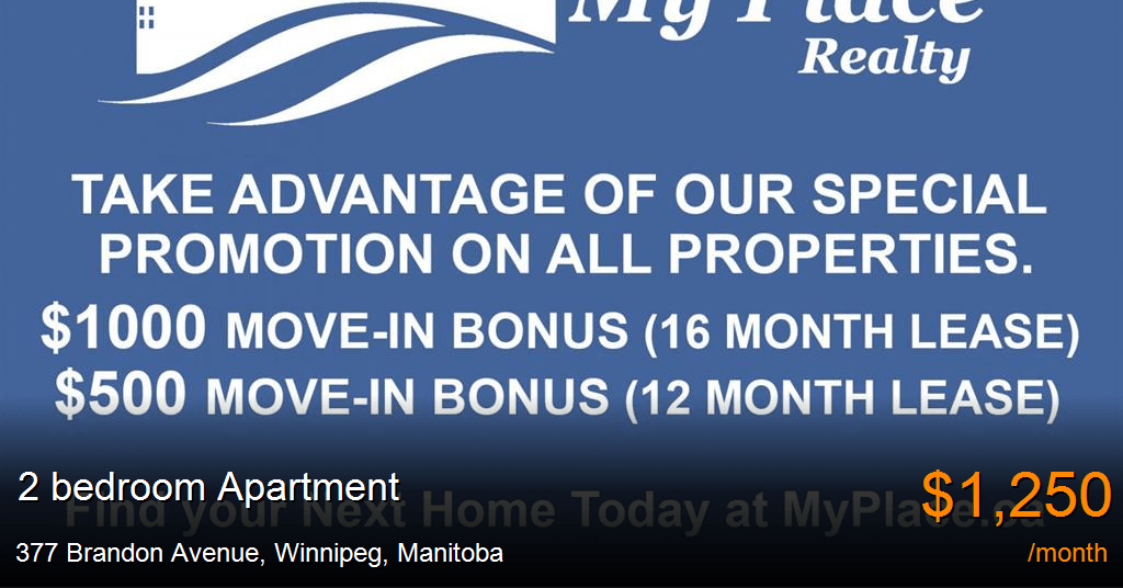 377 brandon avenue, winnipeg Apartment for Rent