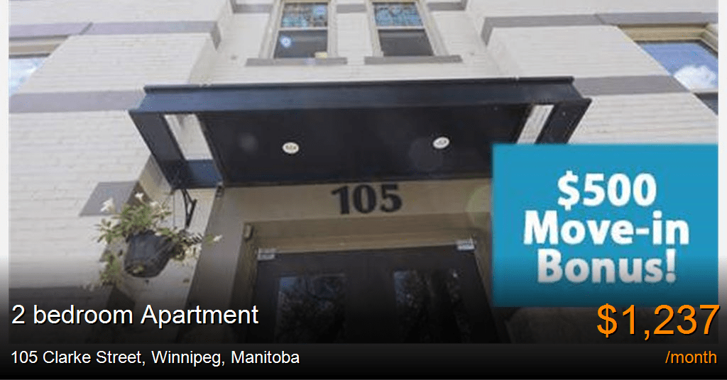 105 clarke street, winnipeg Apartment for Rent