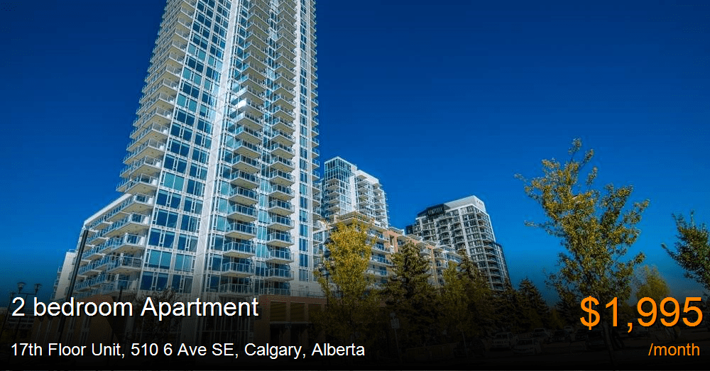 17th floor unit, 510 6 ave se, calgary Apartment for Rent