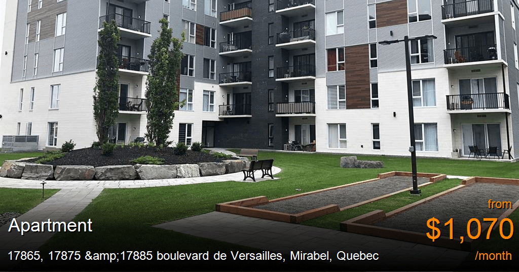 17865, 17875 &17885 boulevard de versailles, mirabel Apartment for Rent