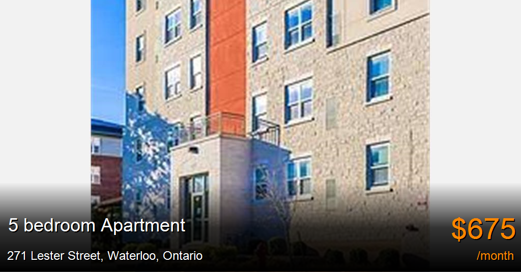 271 lester street, waterloo Apartment for Rent