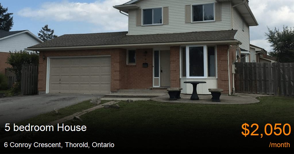 6 conroy crescent, thorold House for Rent