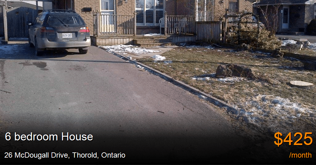 26 mcdougall drive, thorold House for Rent
