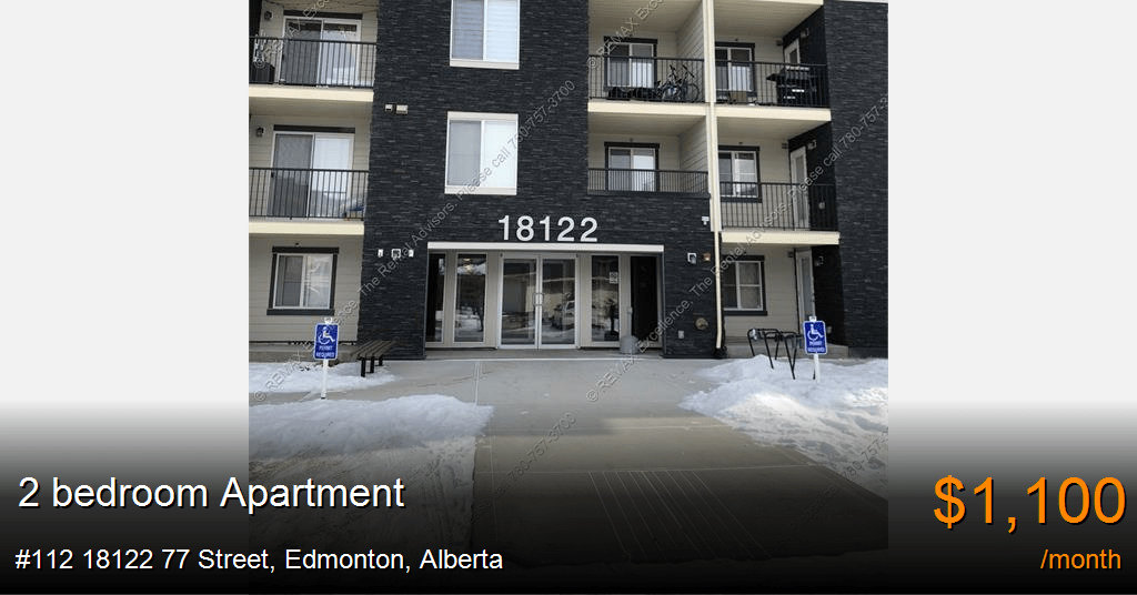 112 18122 77 street, edmonton Apartment for Rent