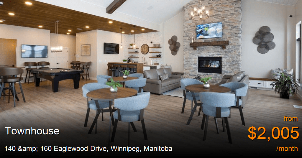 140 & 160 eaglewood drive, winnipeg Townhouse for Rent