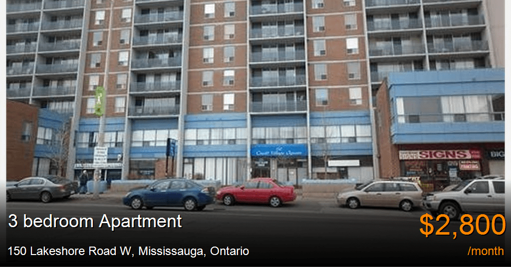 150 lakeshore road w, mississauga Apartment for Rent