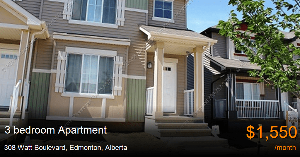 308 watt boulevard, edmonton Apartment for Rent