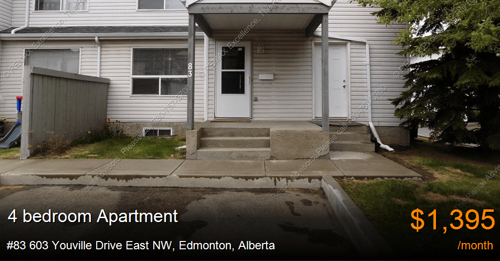 83 603 youville drive east nw, edmonton Apartment for Rent