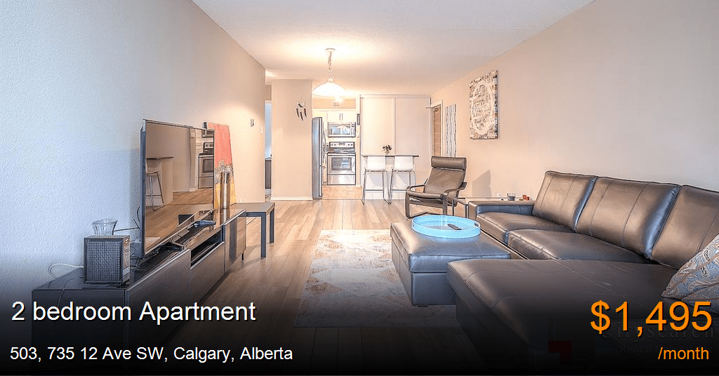 503, 735 12 Ave SW, Calgary Apartment for Rent