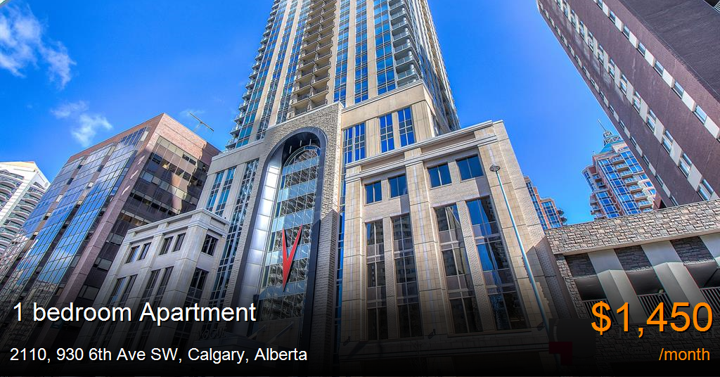 2110, 930 6th ave sw, calgary Apartment for Rent