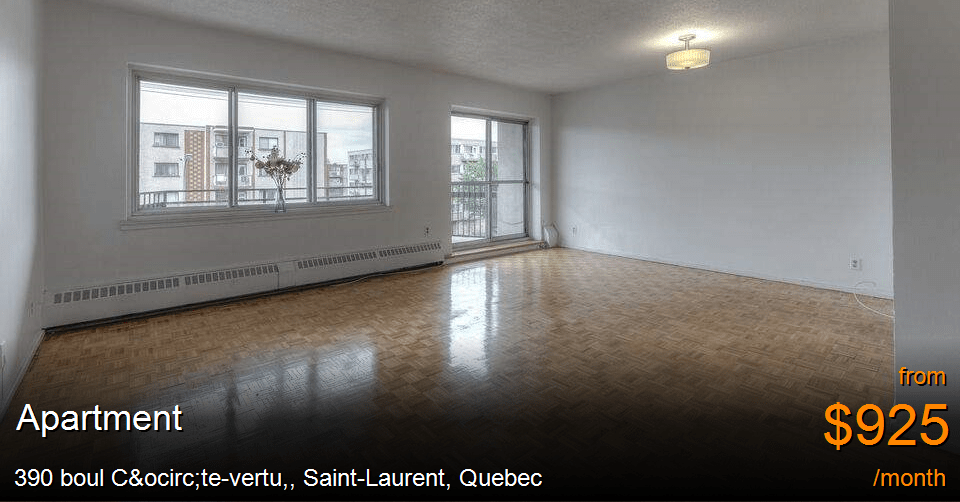 390 boul côtevertu,, saintlaurent Apartment for Rent