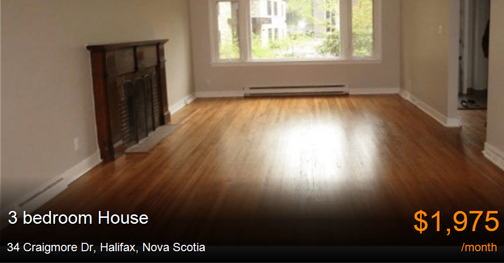 34 craigmore dr, halifax House for Rent