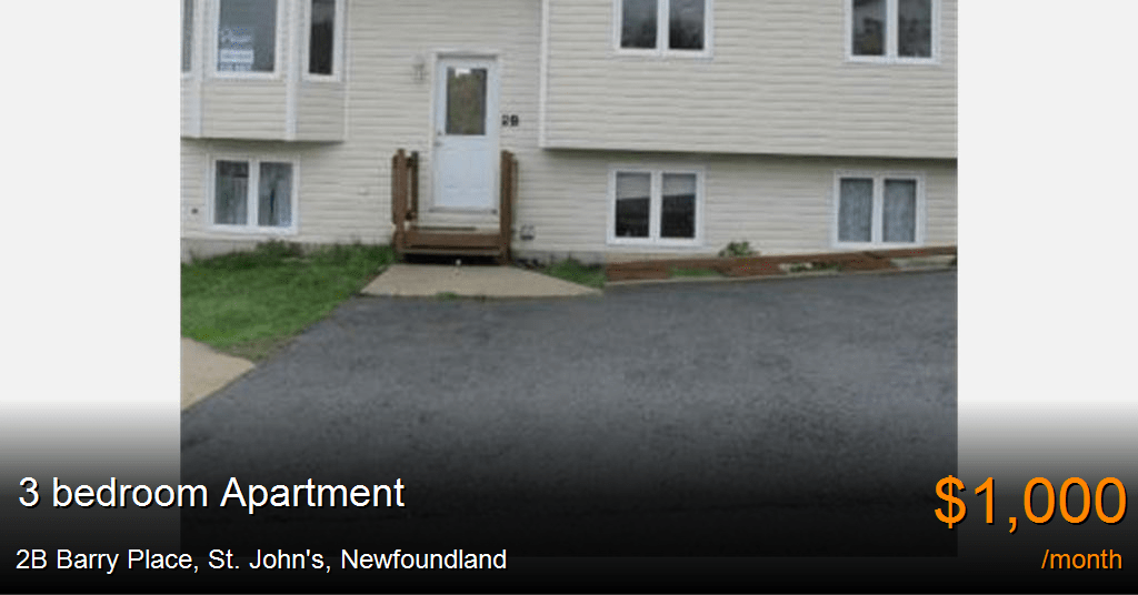 2b barry place, st. john's Apartment for Rent