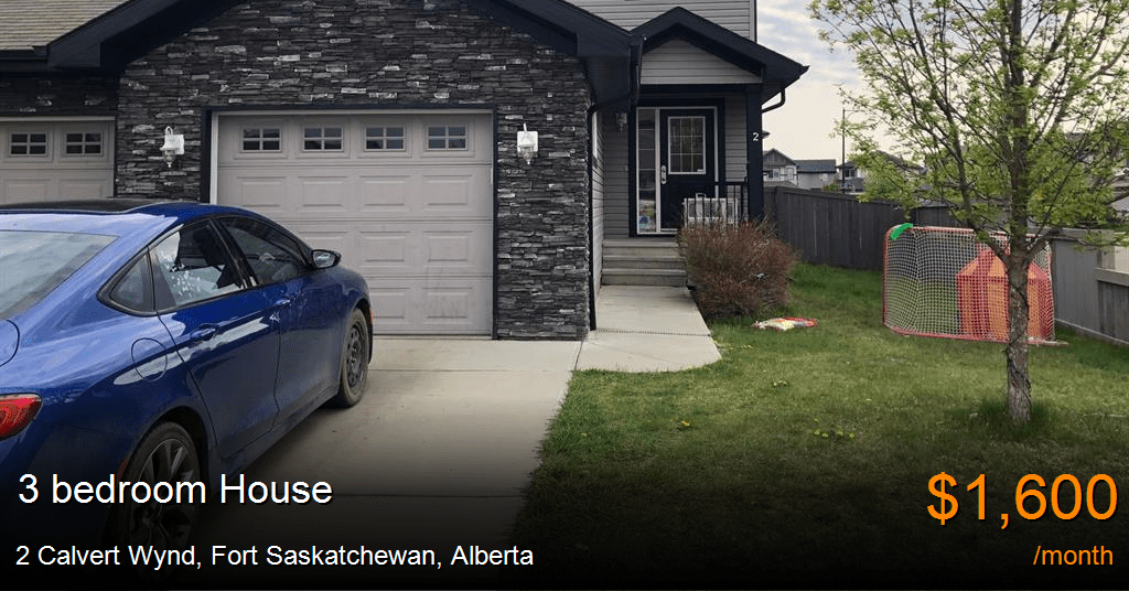 2 calvert wynd, fort saskatchewan House for Rent