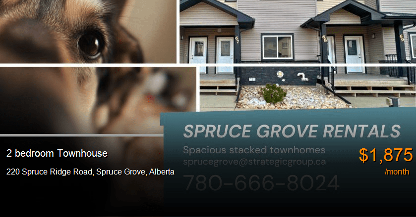 220 Spruce Ridge Road, Spruce Grove Townhouse for Rent