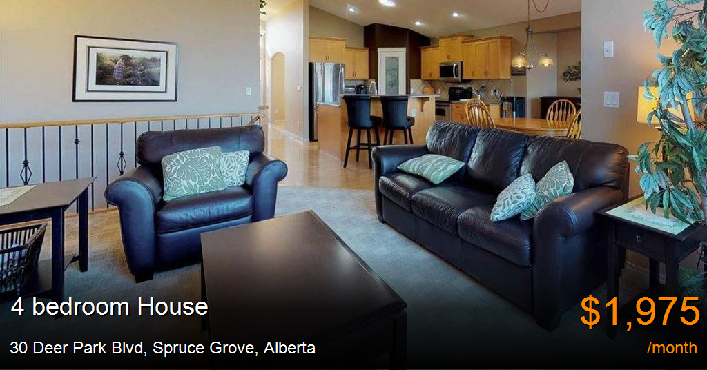 30 deer park blvd, spruce grove House for Rent
