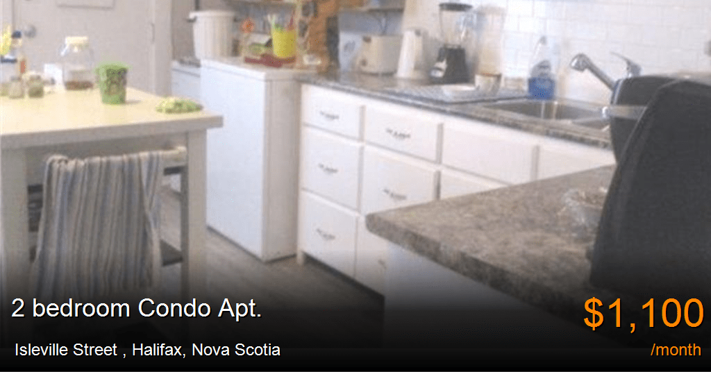 isleville street, halifax Condo Apt. for Rent