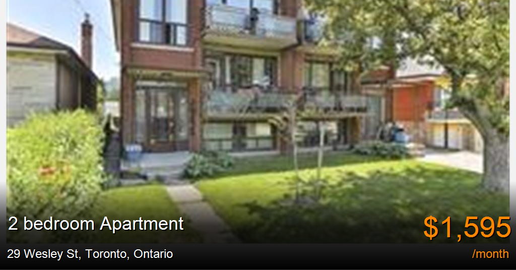 29 wesley st, toronto Apartment for Rent