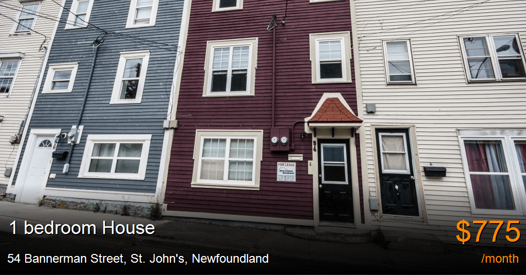 54 bannerman street, st. john's House for Rent