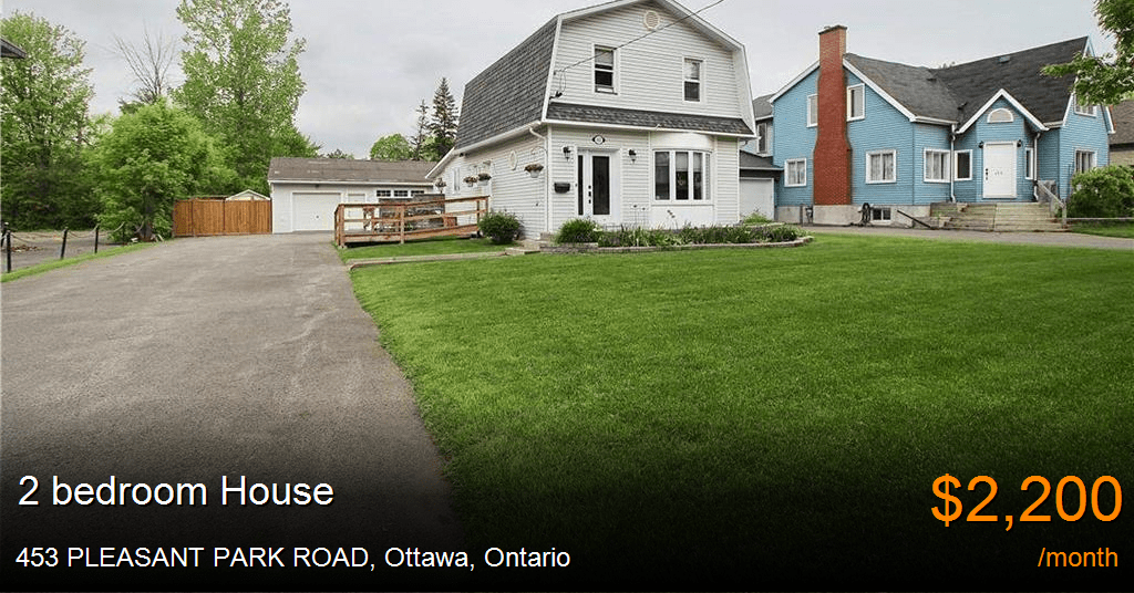 453 PLEASANT PARK ROAD, Ottawa House for Rent