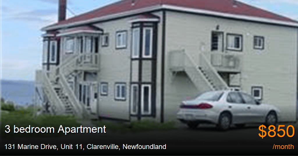 131 marine drive, unit 11, clarenville Apartment for Rent