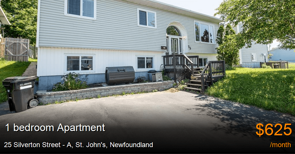 25 silverton street a, st. john's Apartment for Rent