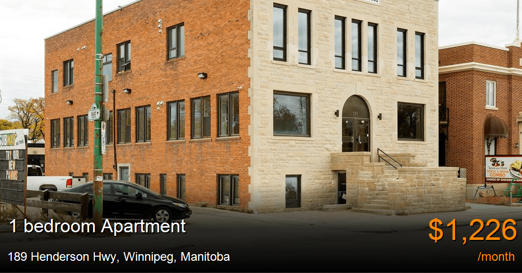 189 Henderson Hwy, Winnipeg Apartment for Rent
