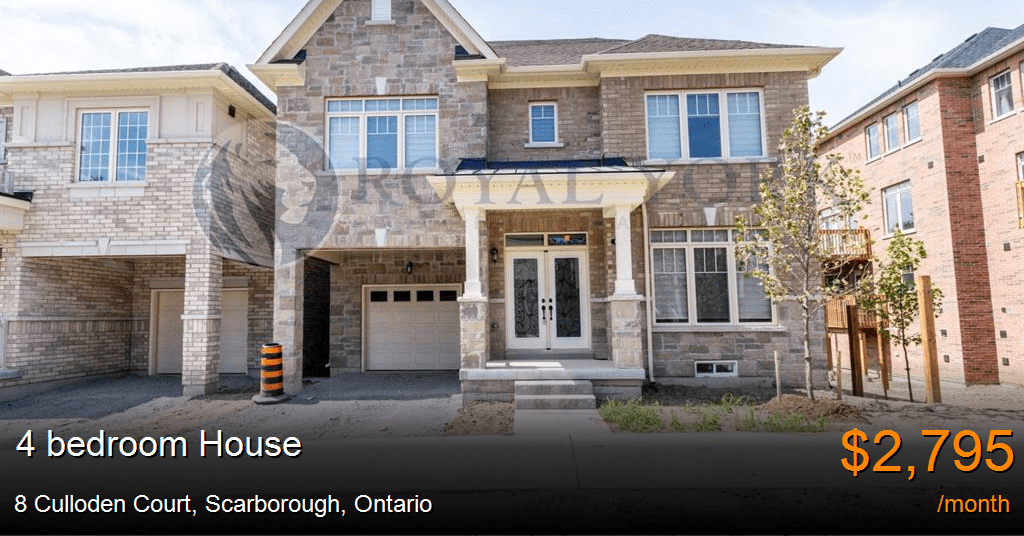 8 culloden court, scarborough House for Rent