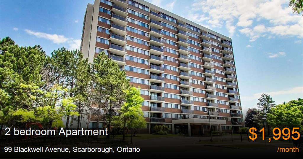 99 blackwell avenue, scarborough Apartment for Rent