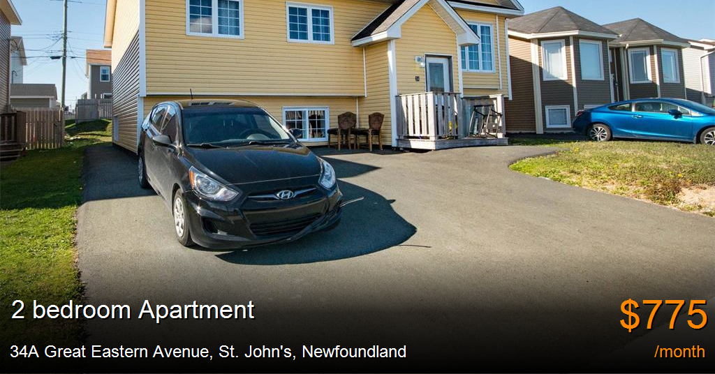 34A Great Eastern Avenue, St. John's Apartment for Rent