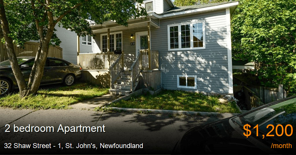 32 shaw street 1, st. john's Apartment for Rent