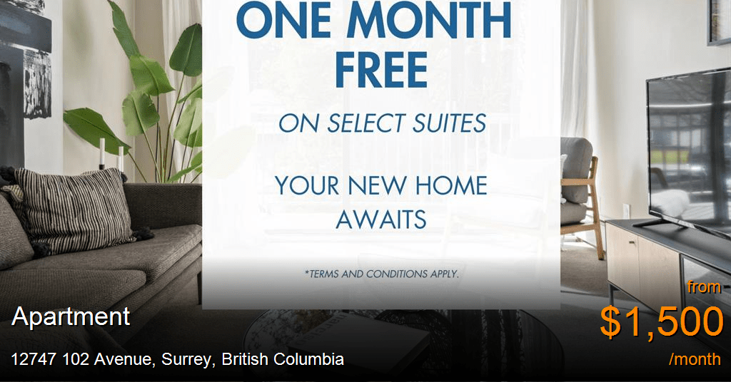 12747 102 Avenue, Surrey Apartment for Rent