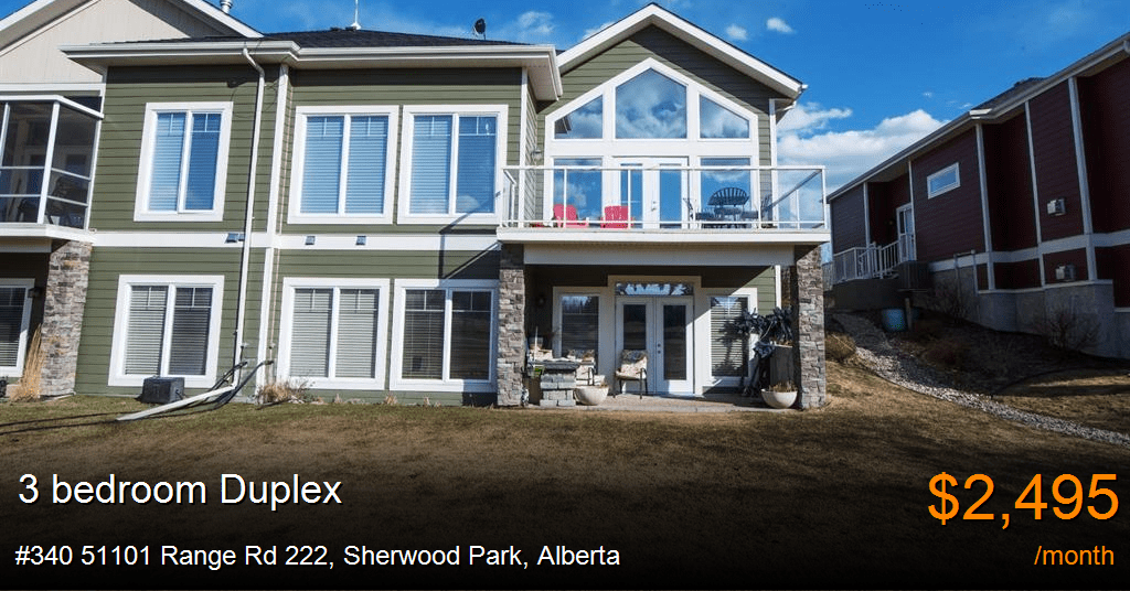 340 51101 Range Rd 222, Sherwood Park Duplex for Rent