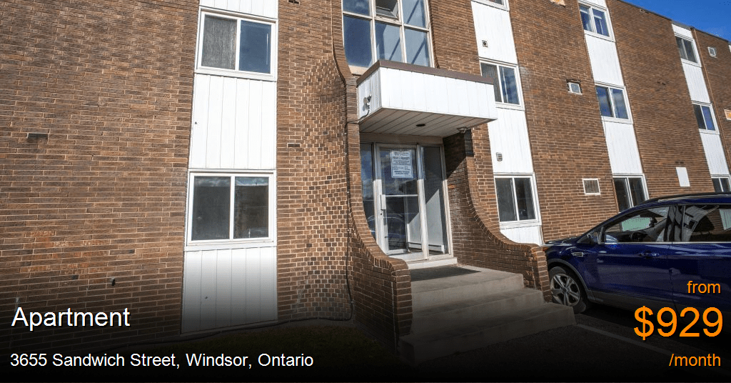 3655 Sandwich Street, Windsor Apartment for Rent
